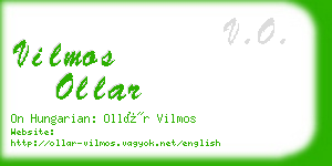 vilmos ollar business card